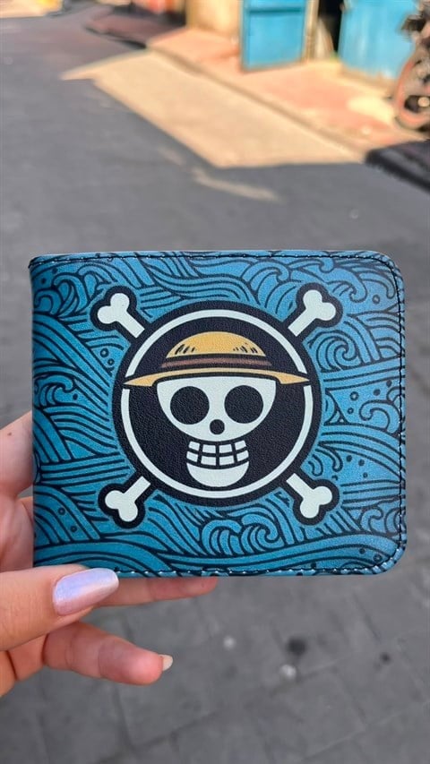Mavi Anime One Piece Erkek Cüzdan
