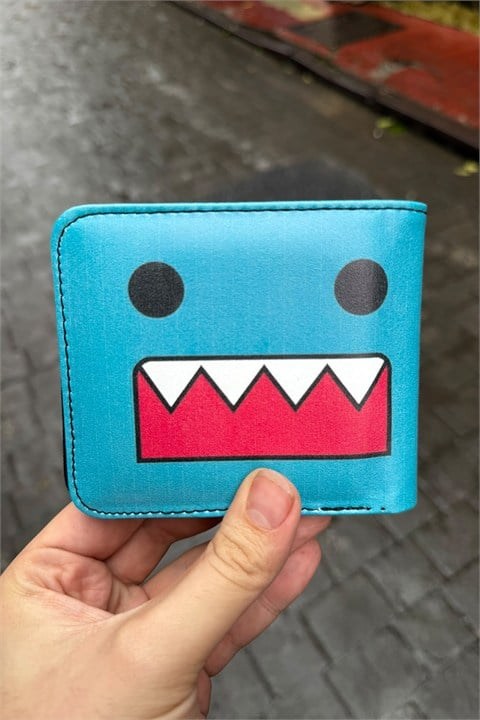 Mavi Domo Kun Face Erkek Cüzdan