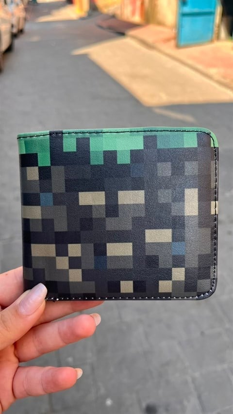 Minecraft Çim Blok Erkek Cüzdan