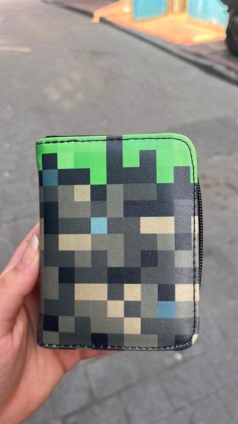 Minecraft Çim Blok Unisex Cüzdan
