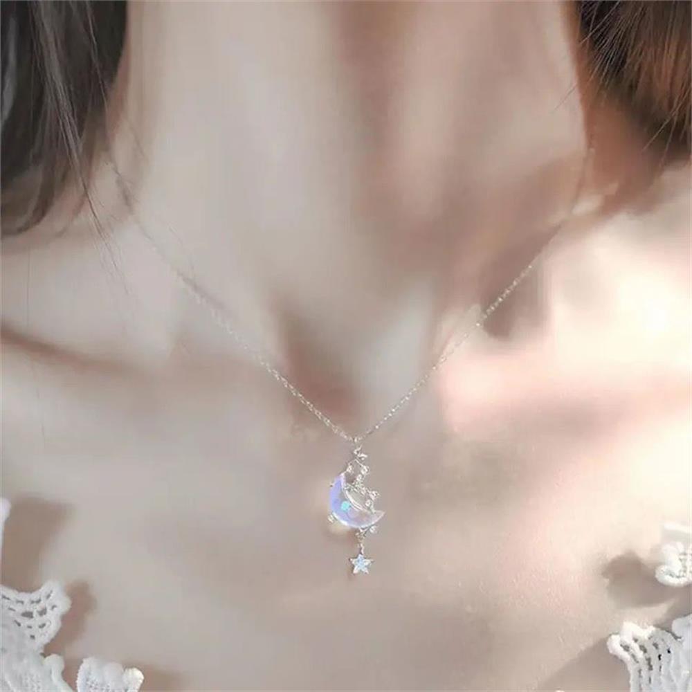 Moon & Stars Silver Kolye