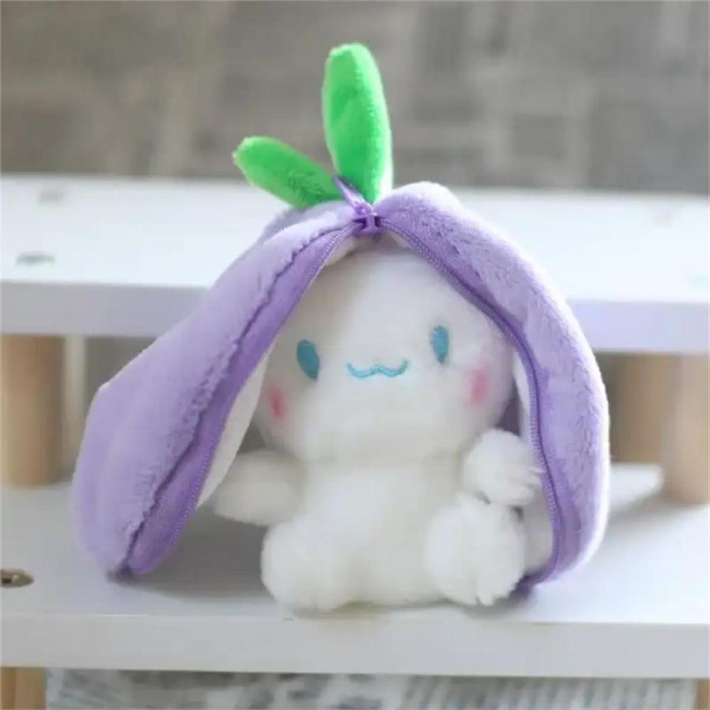 Mor Kulaklı Üzüm Cinnamoroll Peluş Anahtarlık