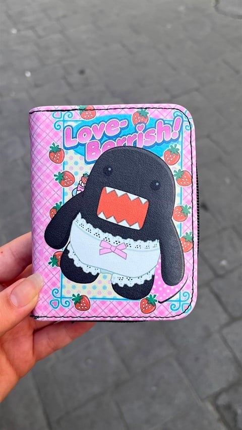 Pembe Baby Domo Kun Lover Berrish! Unisex Cüzdan