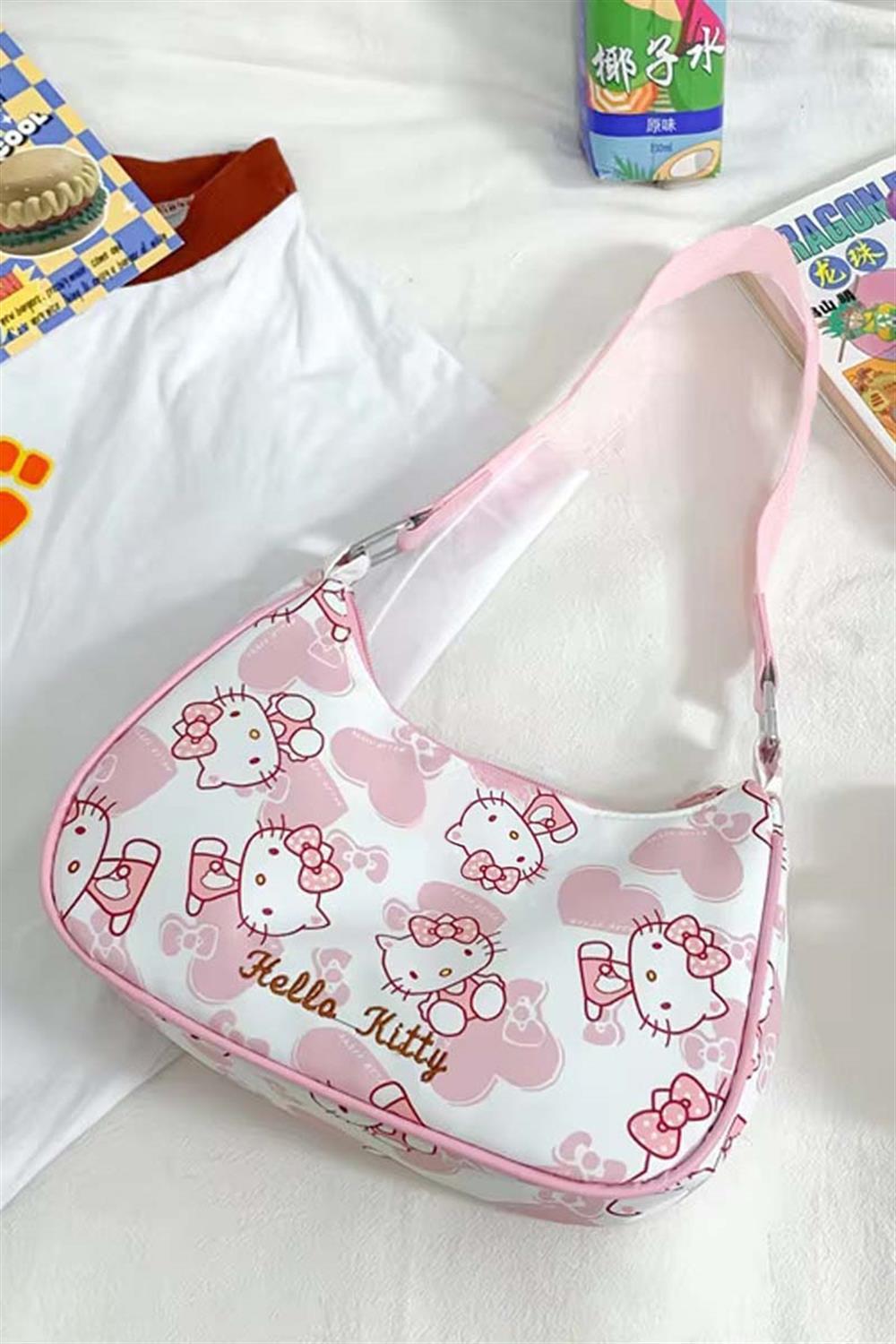 Pembe Hello Kitty Lolita Kol Çantası