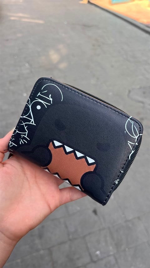 Siyah Domo Kun Grafiti Unisex Cüzdan