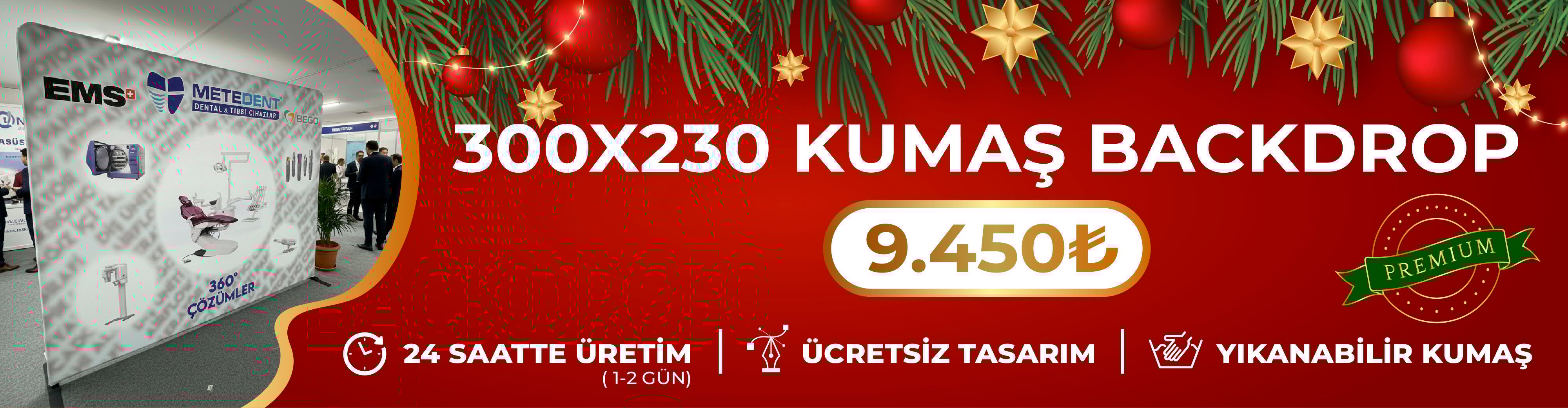 300x230 CM Kumaş Backdrop