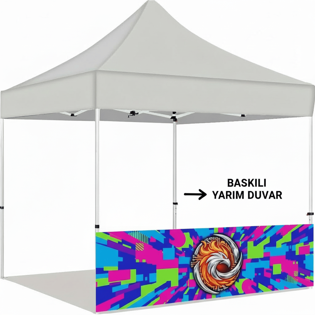 3x4.5 Gazebo Çadır Yarım Baskı