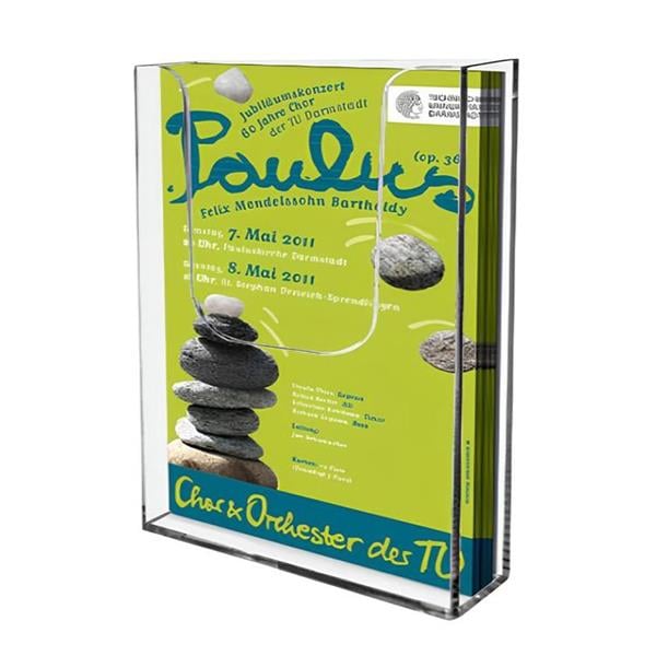 A7 Duvar Tipi Cep Akrilik Evrak Rafı Broşürlük