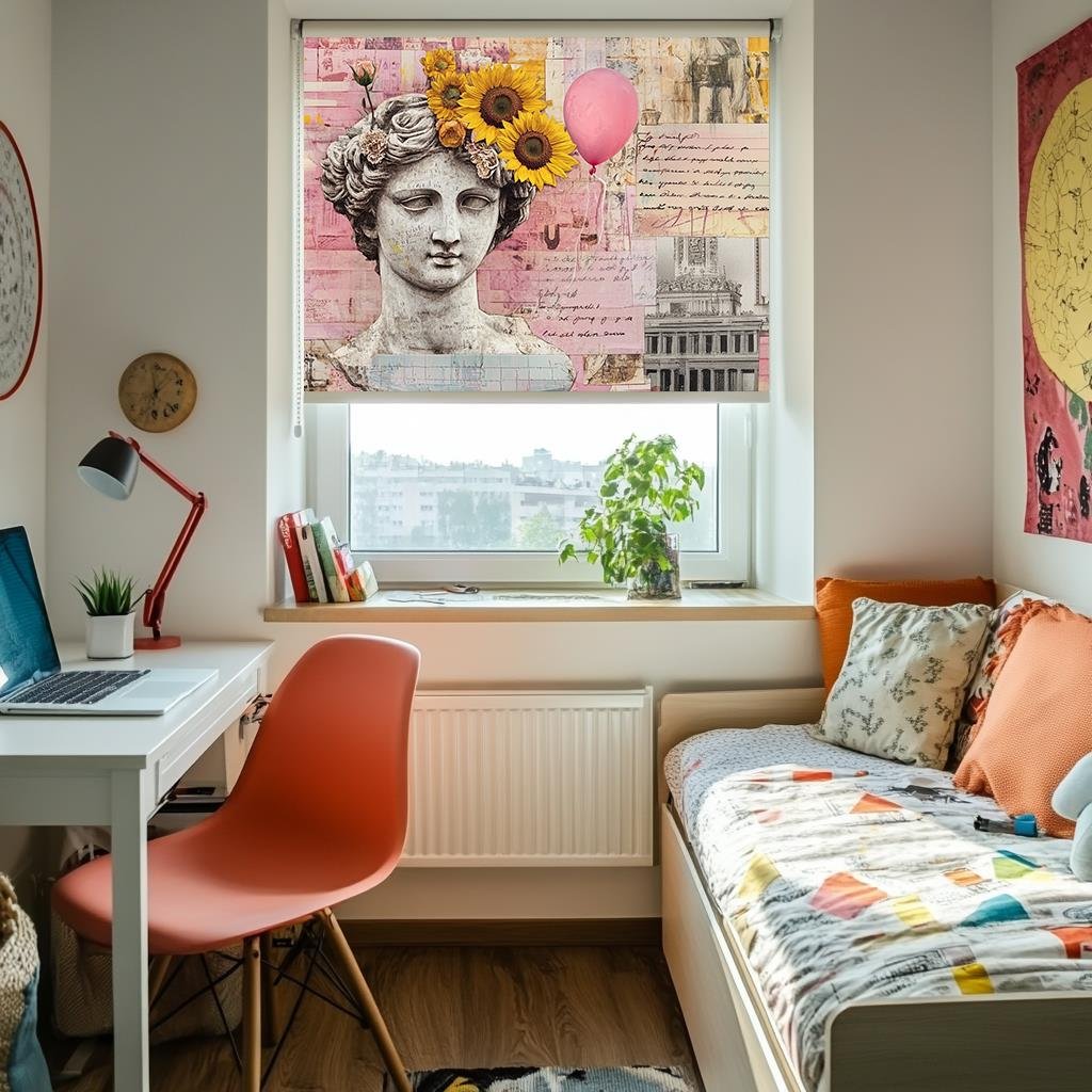 Antik Heykel 3D Boyutlu Stor Perde