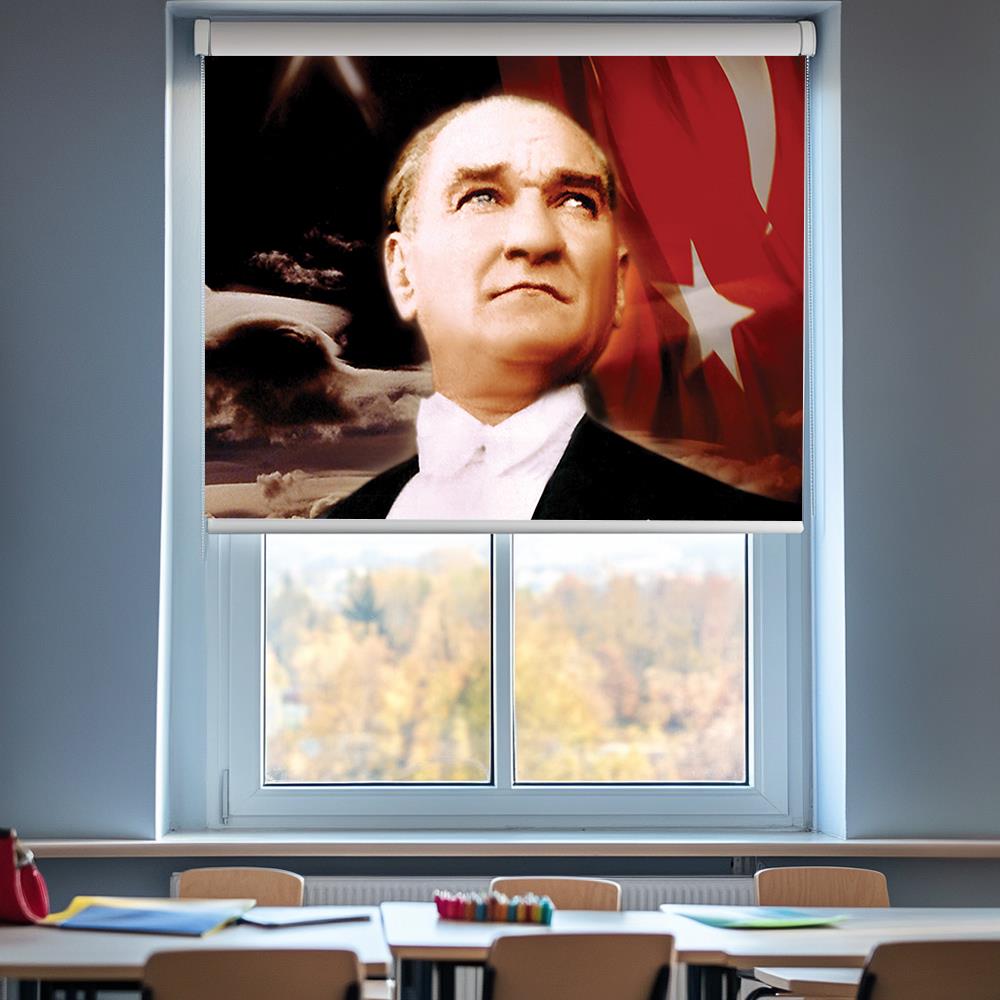 Dijital Baskılı Atatürk Posterli Stor Perde