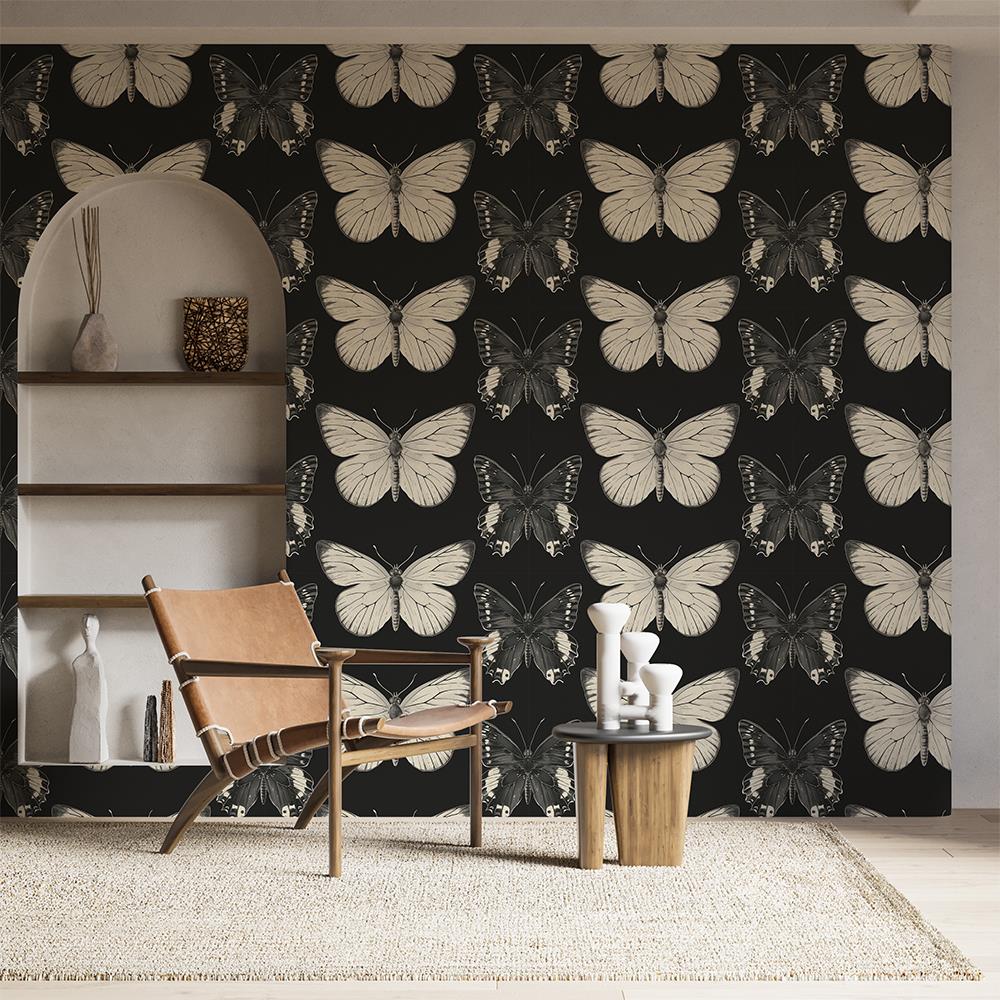 Gece Kelebeği Desenli Duvar Kağıdı