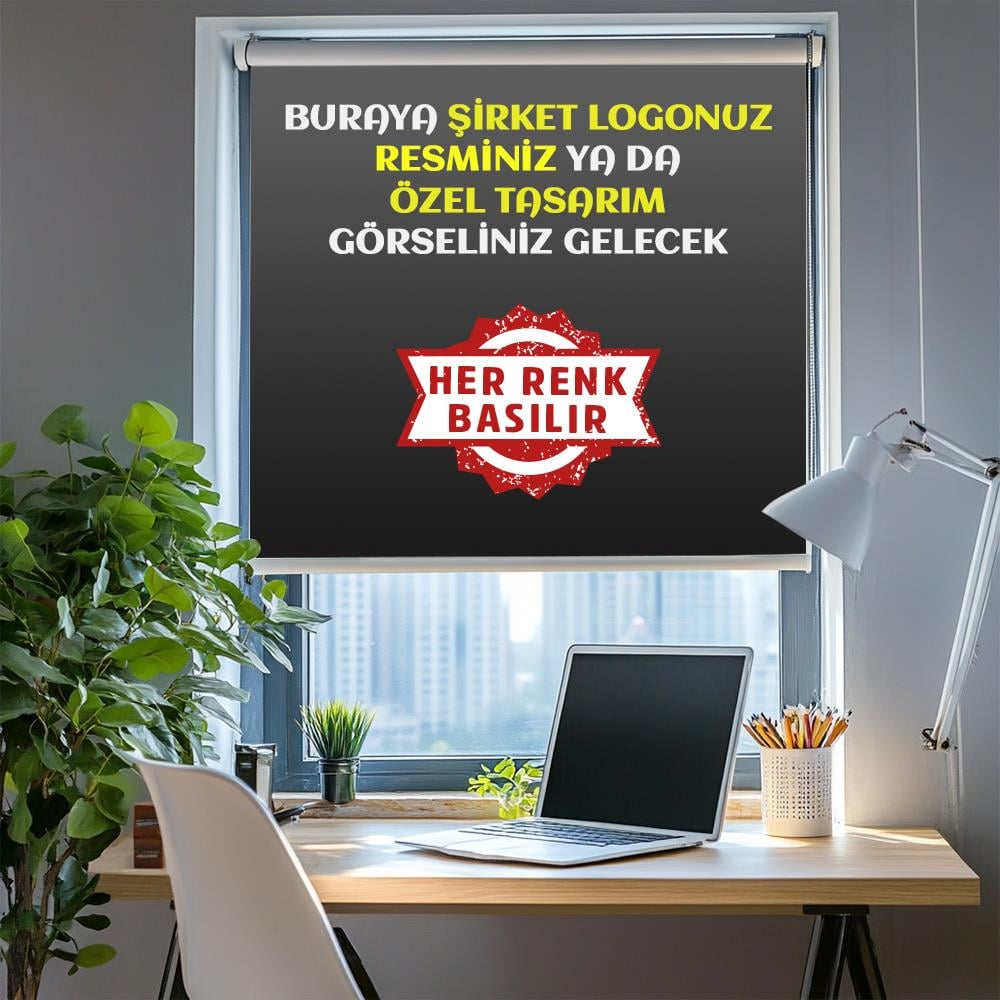 Şirket Logolu Stor Perde