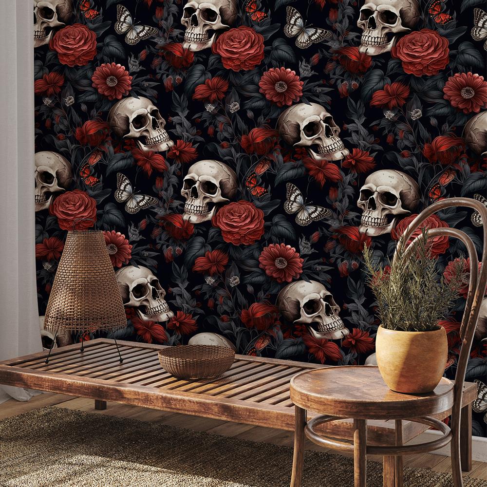 Yasak Aşk Desenli Duvar Kağıdı