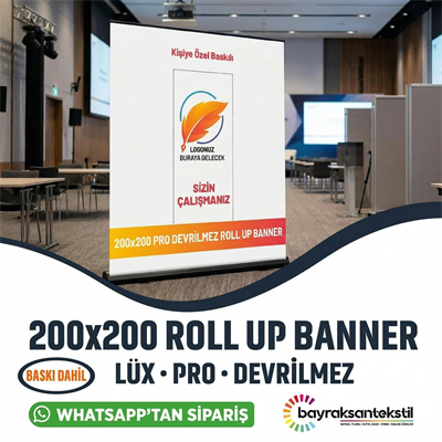 200×200 Cm Lüx Rollup Banner Pro Devrilmez