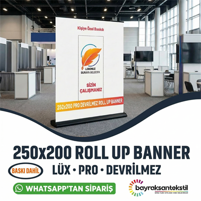 250×200 Cm Lüx Rollup Banner Pro Devrilmez