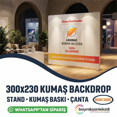 300x230 CM Kumaş Backdrop Stand