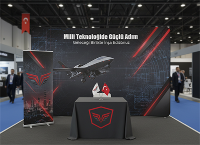 400x230 CM Kumaş Backdrop 4'lü Fuar Seti