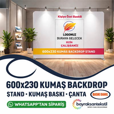 600x230 CM Kumaş Backdrop Stand