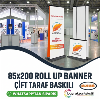 85×200 Cm Çift Taraflı Rollup Banner Pro Model