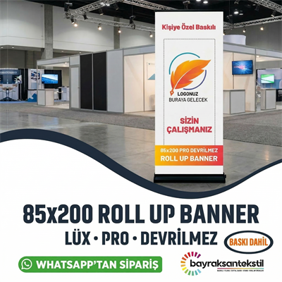 85×200 Cm Lüx Rollup Banner Pro Devrilmez Small Model