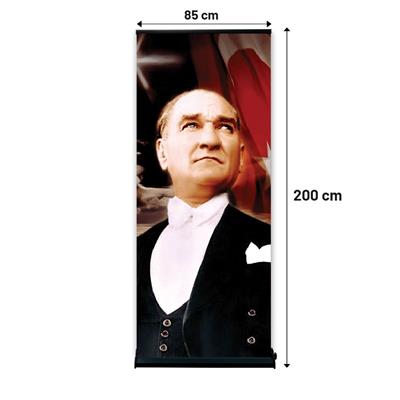 Atatürk Posterli 85×200 Cm Lüx Rollup Banner