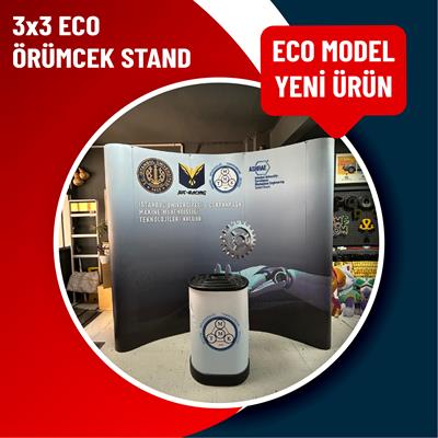 Eco Örümcek Stand 3 Panel Oval – Ekonomik Fuar Arka Fon Standı – Bayraksan Tekstil