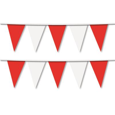 Kırmızı Beyaz İpe Dizili Üçgen Bayrak