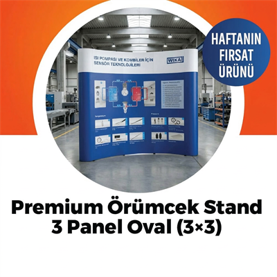 Premium Örümcek Stand 3 Panel Oval (3×3)