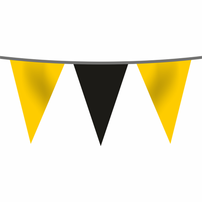 Sarı Siyah İpe Dizili Üçgen Bayrak