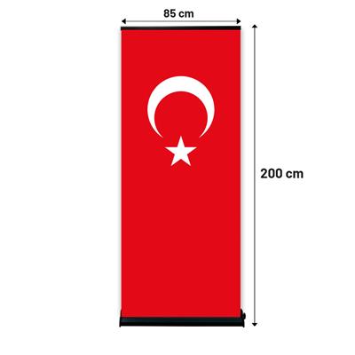 Türk Bayraklı 85×200 Cm Lüx Rollup Banner
