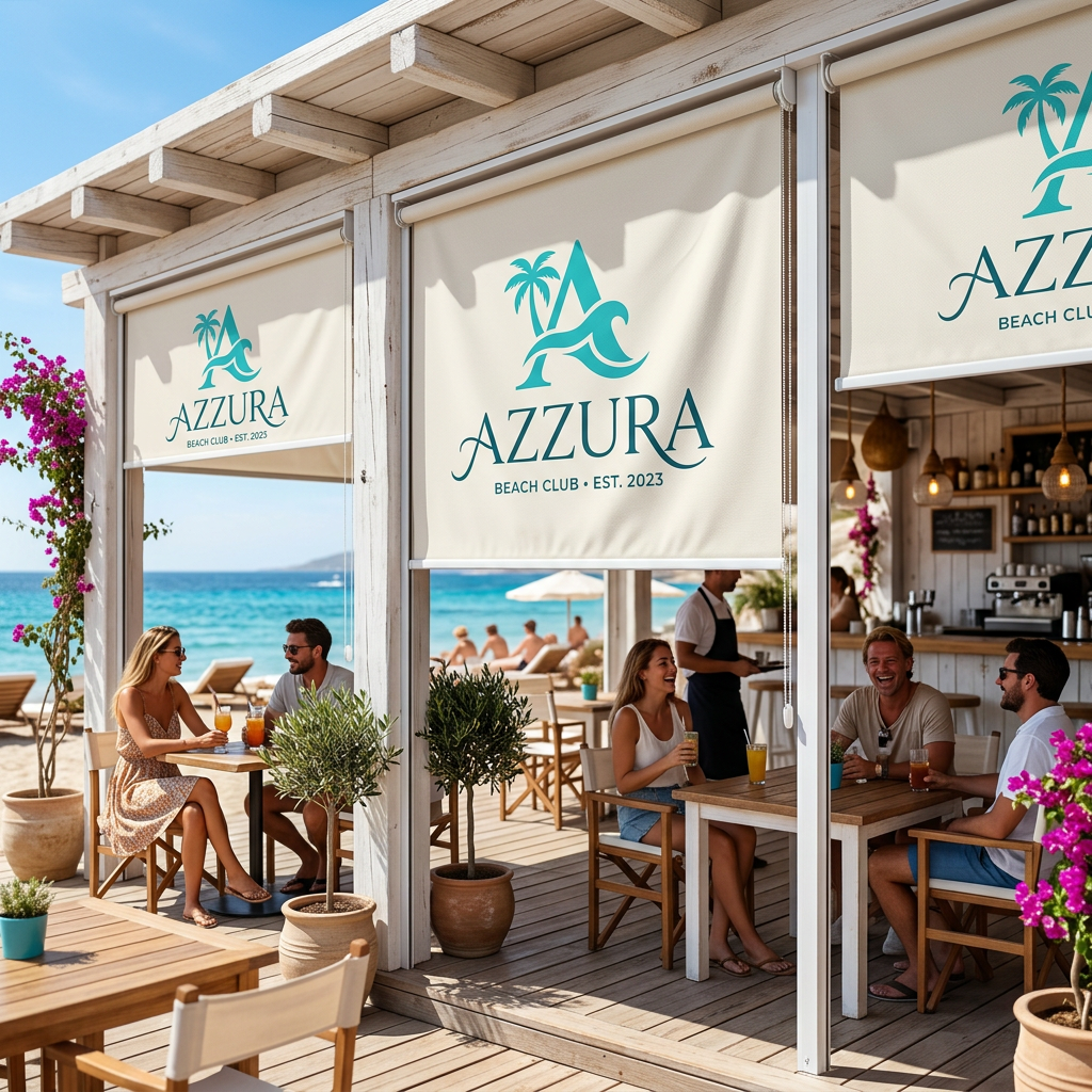 Blackout Beach Club Stor Perde