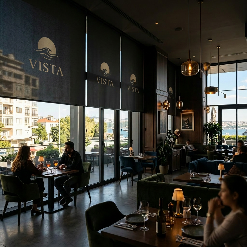 Blackout Restaurant Stor Perde