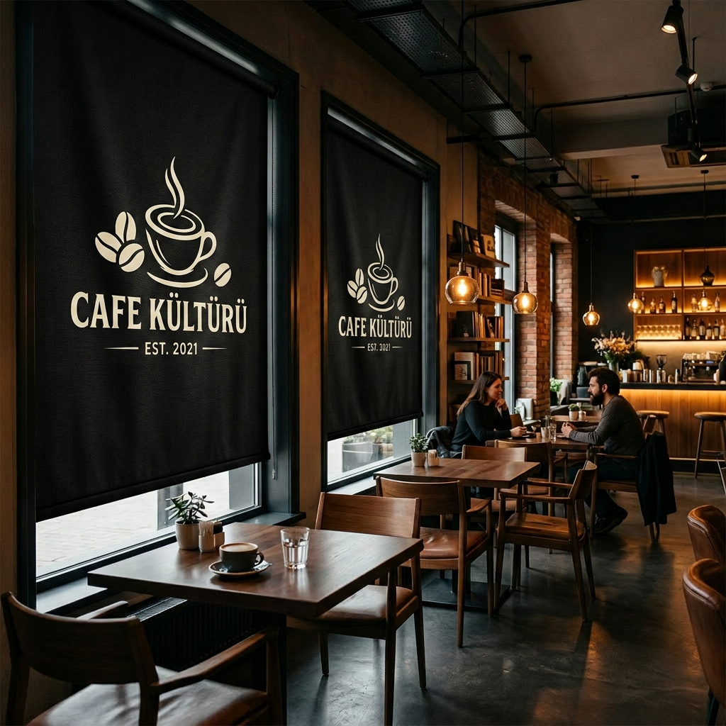 Cafe Blackout Stor Perde