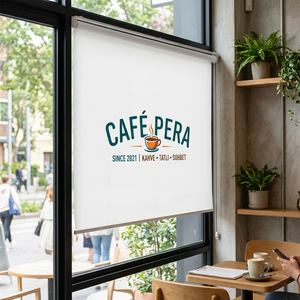 Polyester Cafe Stor Perde