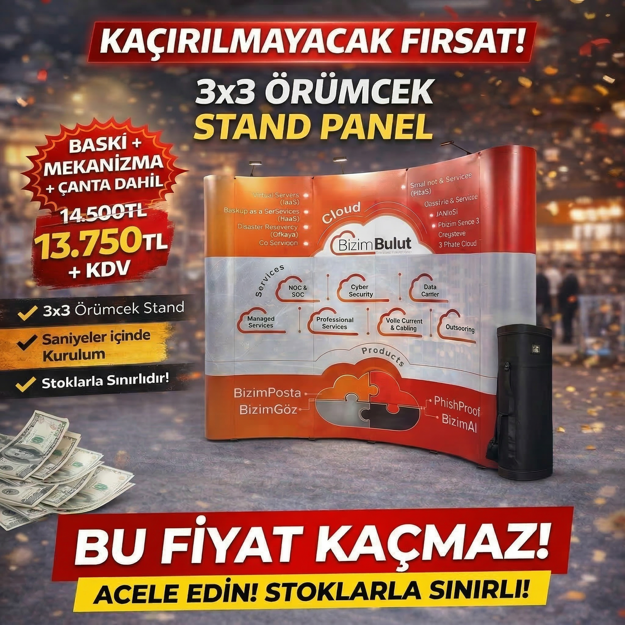 Örümcek Stand 3 Panel
