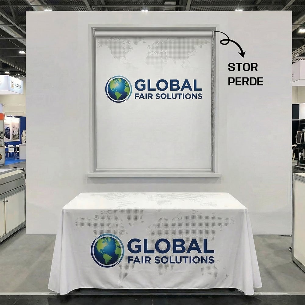 Logolu Stor Perde / Masa Örtüsü