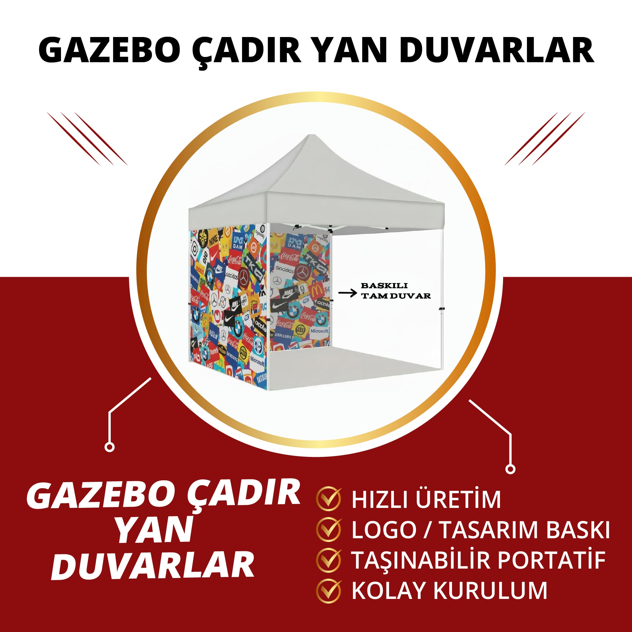 Gazebo Çadır Duvarlar