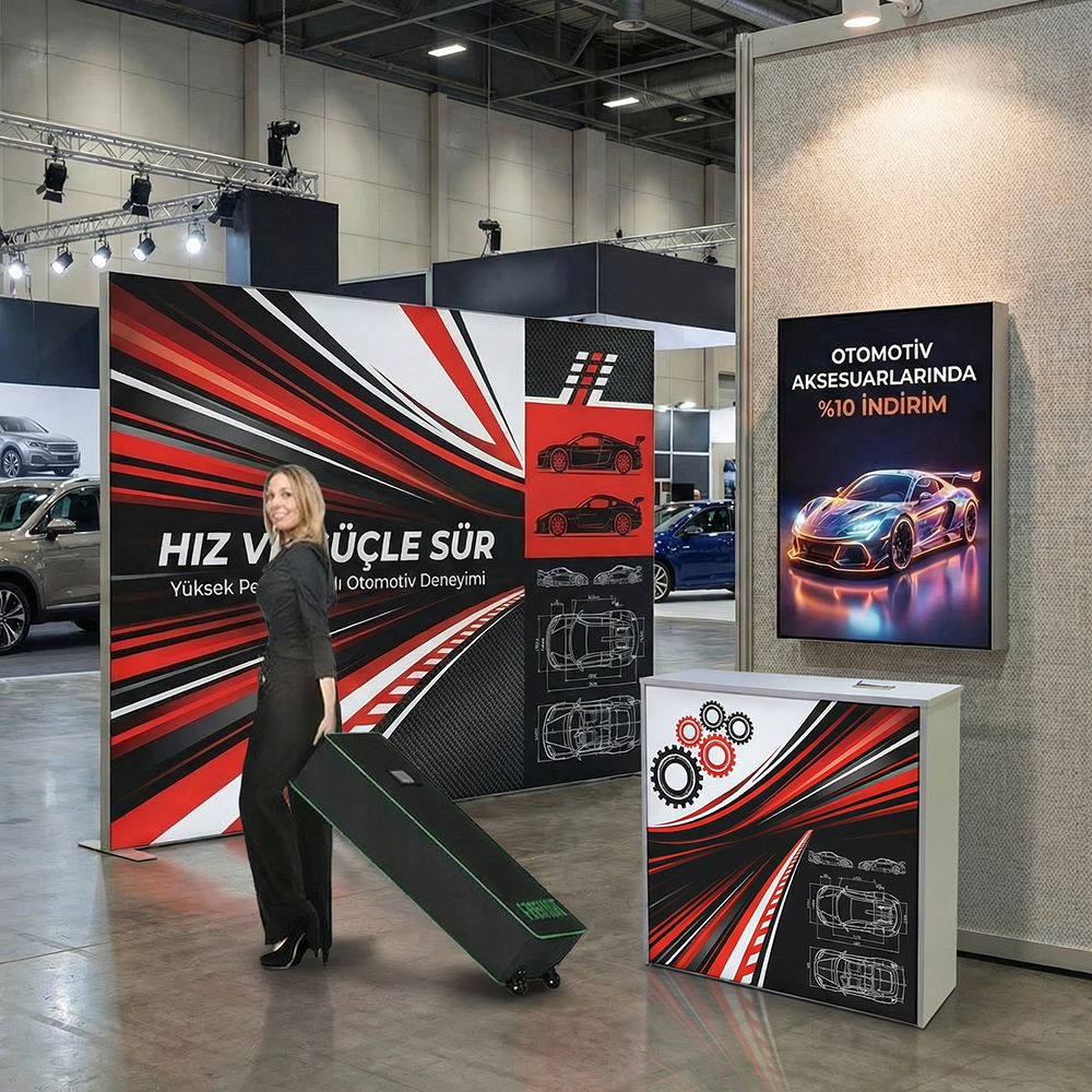 Modüler Stand Işıklı ( Çantalı Taşınabilir )