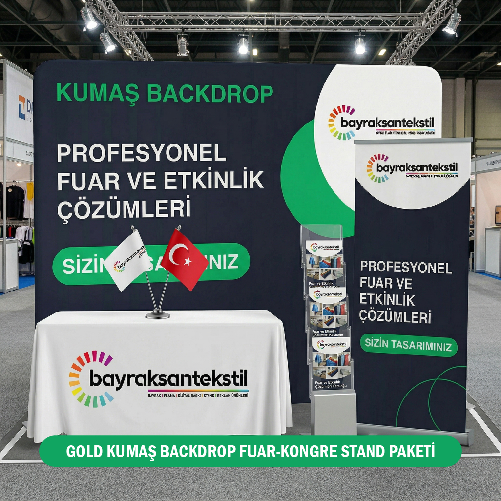 Gold Kumaş Backdrop Fuar Paketleri
