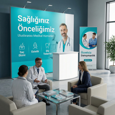 200x230 CM Modüler Lightbox 3'lü Fuar Paket Seti