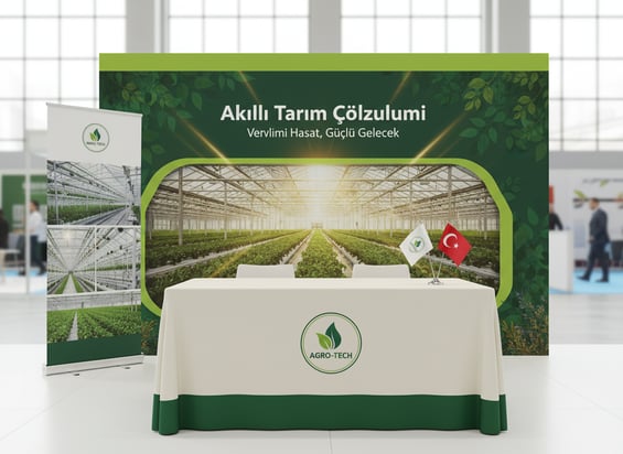 200x230 CM Kumaş Backdrop 4'lü Fuar Seti