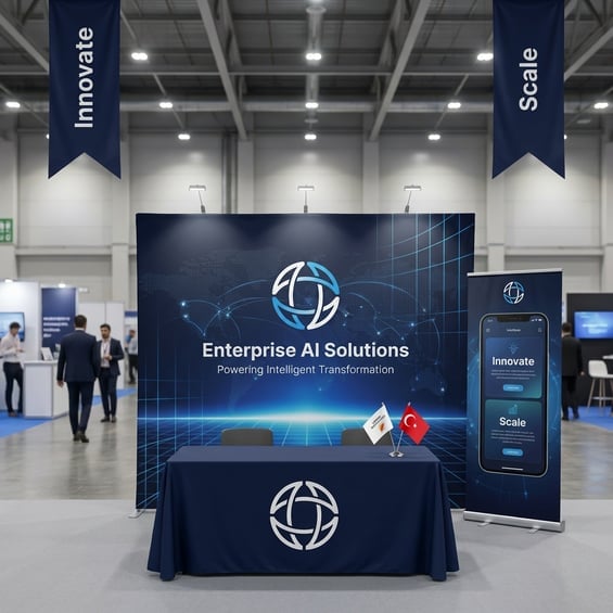 200x230 CM Kumaş Backdrop 5'li Fuar Seti