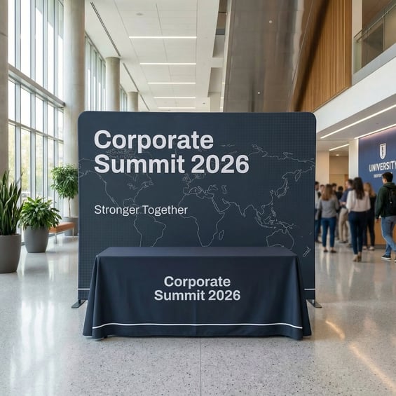 200x230 CM Kumaş Backdrop 2'li Fuar Seti