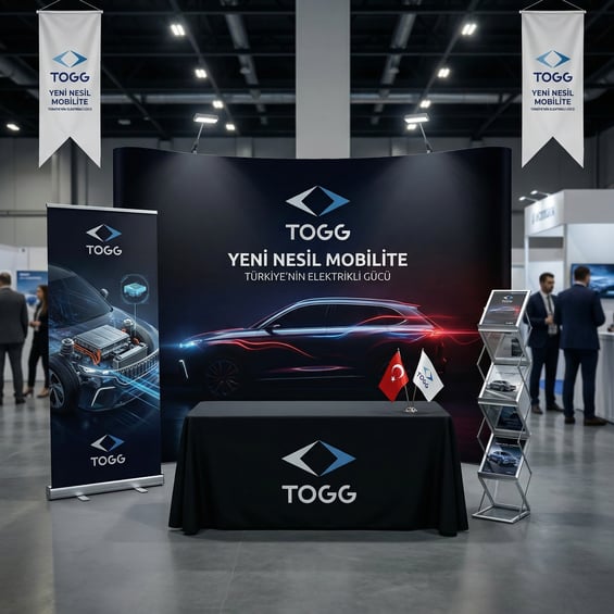 300x230 CM Kumaş Backdrop 6'li Fuar Seti