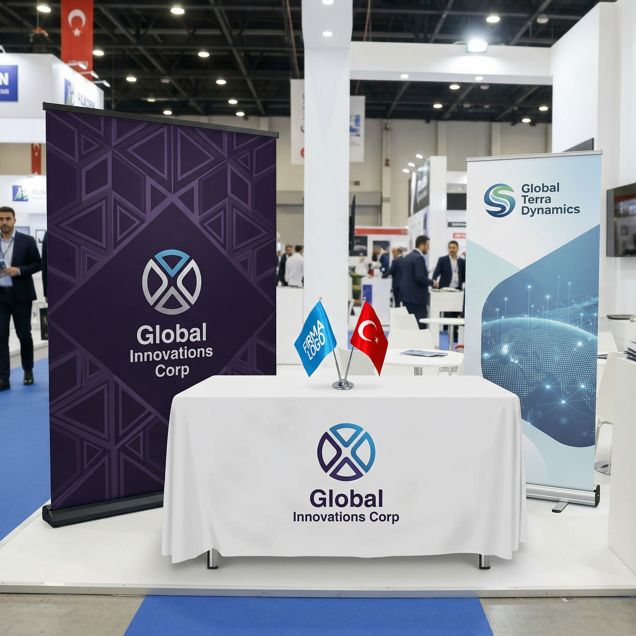 150x200 Cm Rollup Banner 4'lü Fuar Seti