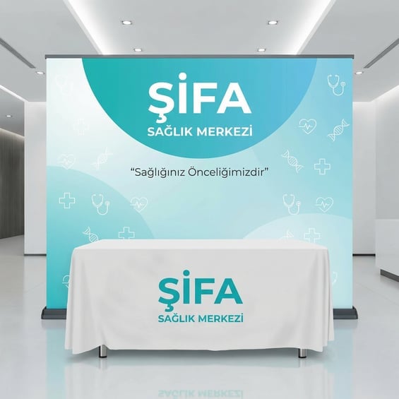 200x200 Cm Rollup Banner 2'li Fuar Seti