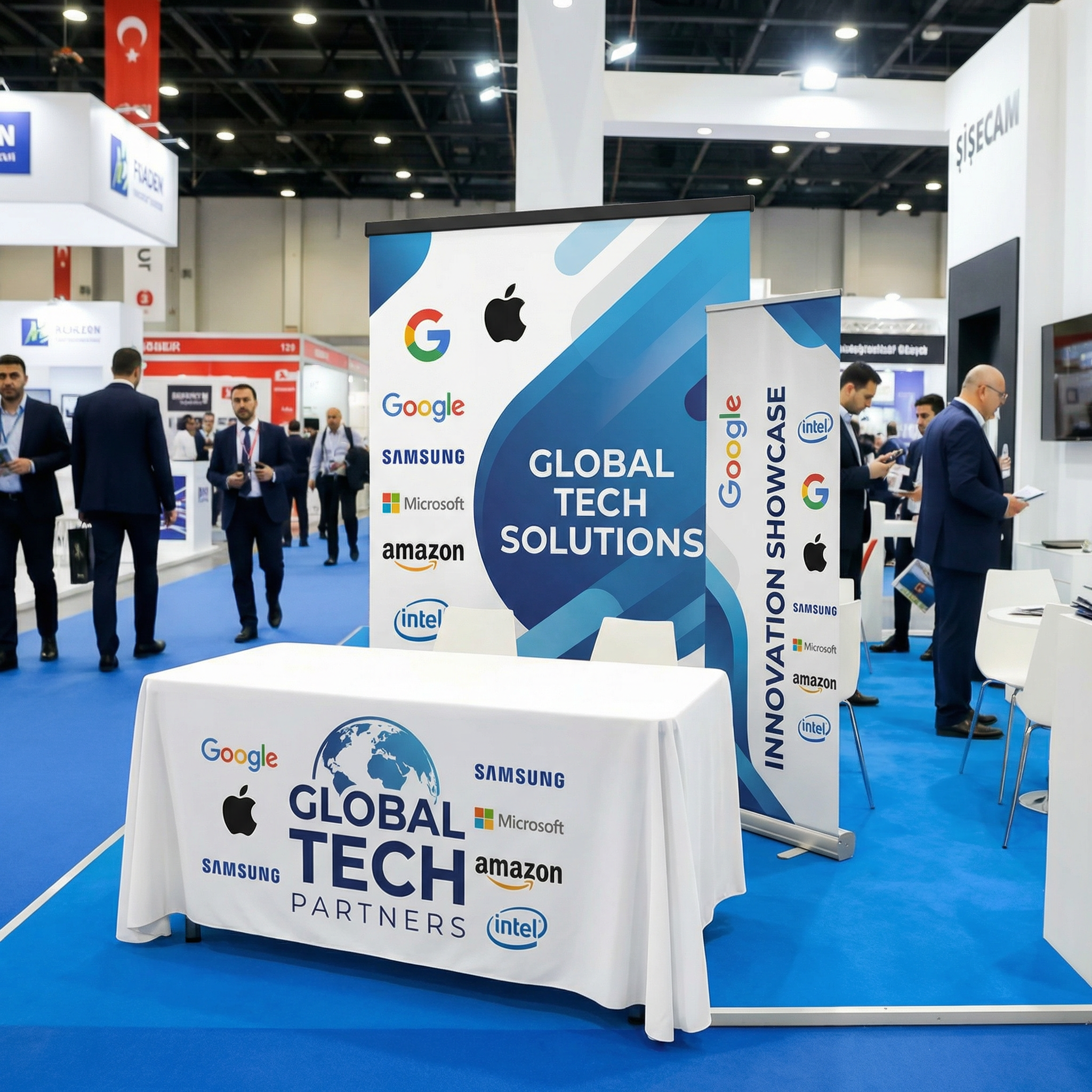 300x200 Cm Rollup Banner 3'lü Fuar Seti