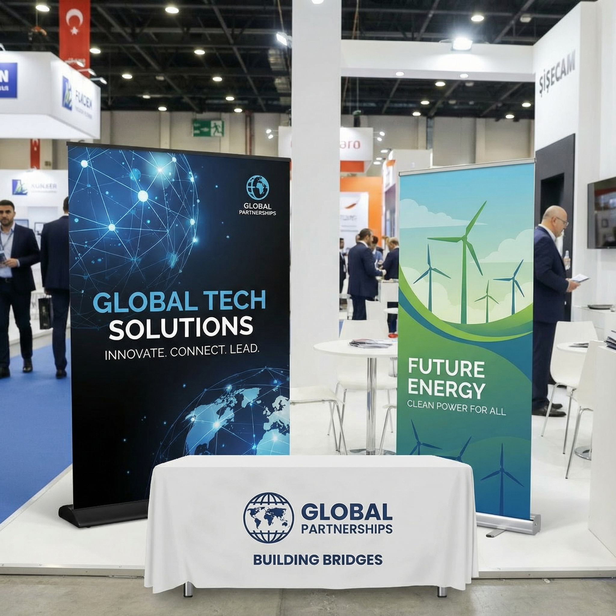 150x200 Cm Rollup Banner 3'lü Fuar Seti