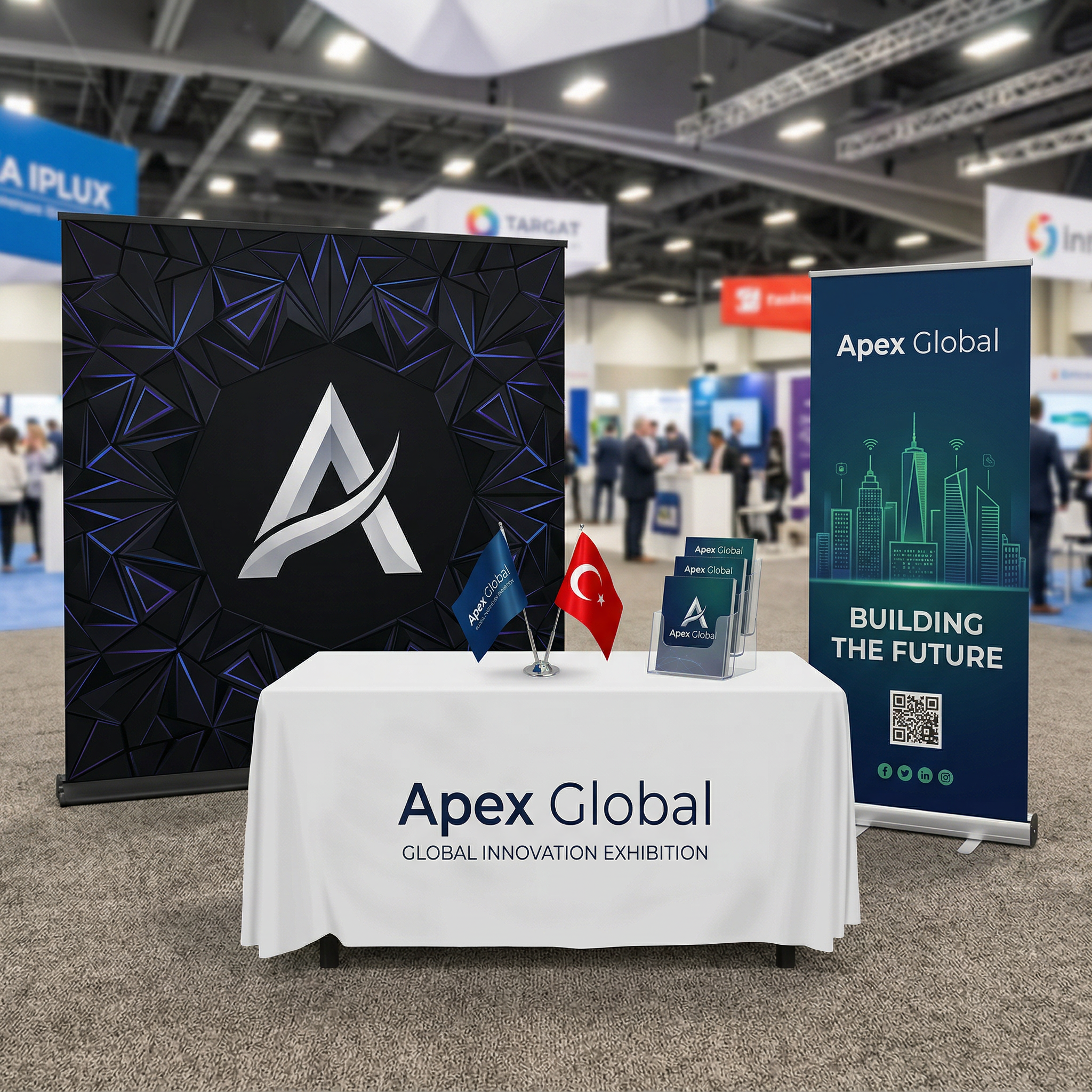 200x200 Cm Rollup Banner 4'lü Fuar Seti