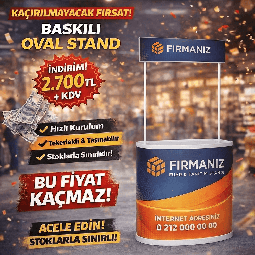Baskılı Oval Stand